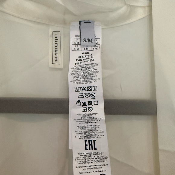 Intimissimi Cream Lace-Trimmed Robe size S/M - Picture 9 of 14